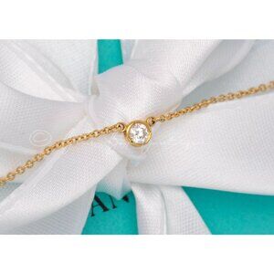 Tiffany & Co. Necklace Elsa Peretti "Diamonds By The Yard" .14ct 18k Yellow Gold